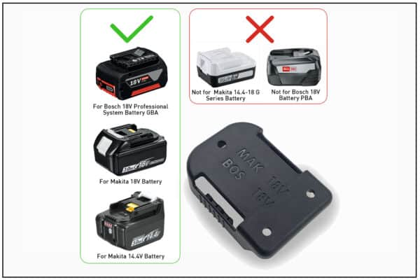 Battery Hanger For 14.4V and 18V Makita and Bosch batteries - Image 4