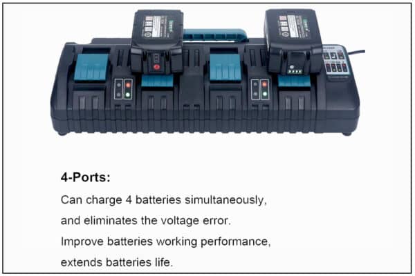DC18RC DC18SF 14.4V-18V 3A Fast Battery Charger for Makita Tool Battery - Image 2