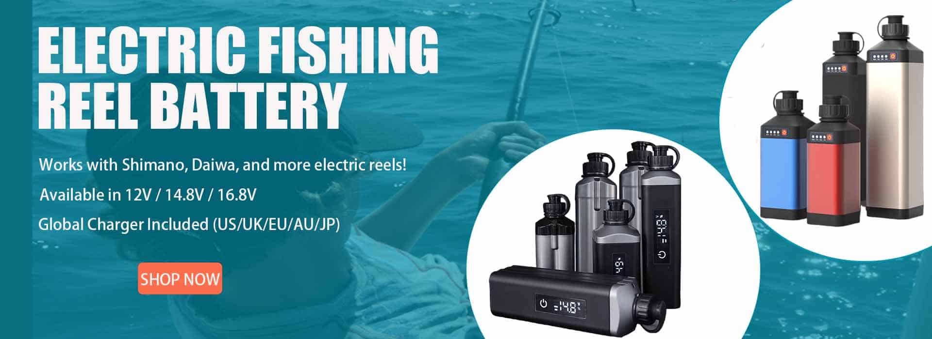 electric fishing reel battery